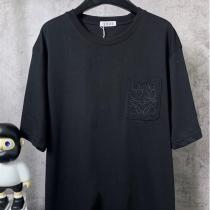 ロエベ スーパーコピー Tシャツ メンズ ポケット刺繍ロゴ入り 半袖 クラシックカジュアルスタイル LOEWE