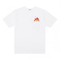 ロエベ 偽物 Tシャツ ハウルの動く城 カルシファー ポケット刺繍デザイン ルーズフィット 男女兼用 LOEWE