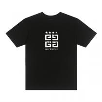 GIVENCHY スーパーコピー Tシャツ スター×4Gロゴプリント 高級コットン クラシックモノクロ ジバンシィ