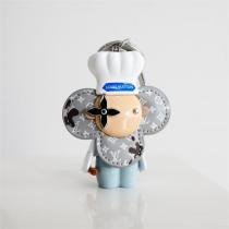 LOUIS VUITTON コピー キーホルダー ヴィヴィエンヌ シェフモチーフ モノグラムフラワー付き ルイヴィトン