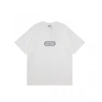ディオール コピー Tシャツ ロゴプレート風ワッペン付き カジュアルコットンユニセックストップス DIOR