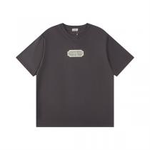 ディオール コピー Tシャツ ロゴプレート風ワッペン付き カジュアルコットンユニセックストップス DIOR