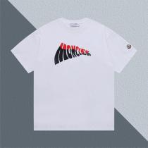 モンクレール コピー Tシャツ ウェーブロゴデザイン オーバーサイズ クラシックコットントップス MONCLER