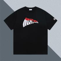 モンクレール コピー Tシャツ ウェーブロゴデザイン オーバーサイズ クラシックコットントップス MONCLER