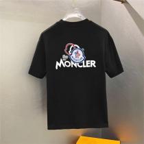 モンクレール コピー Tシャツ ロゴ＆グラフィック刺繍 コットンユニセックスTシャツ モード系 MONCLER