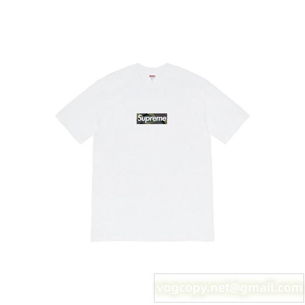 SUPREME  スーパーコピー Tシャツ ボックスロゴ カモフラデザイン シンプルモード 白T シュプリーム