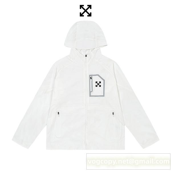 オフホワイト 偽物 ジャケット 高機能アウトドアスポーツ  男女兼用 防風UVカット Off-White