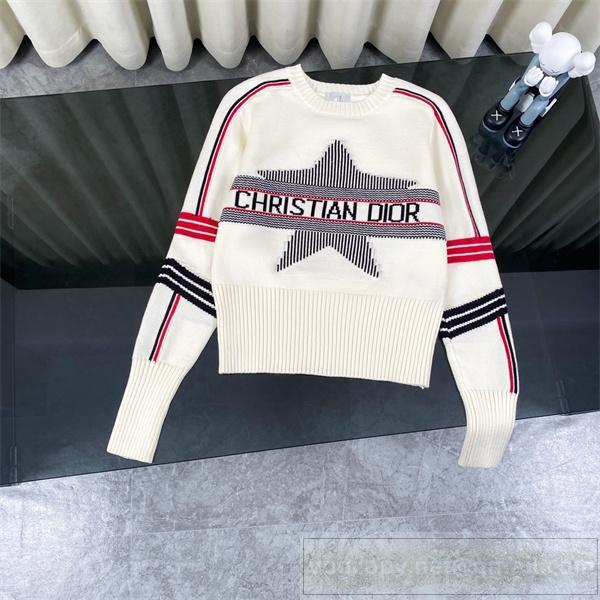 DIOR 偽物 セーター スポーティーライン×スターロゴ 洗練 プレミアム ニット メンズ ディオール