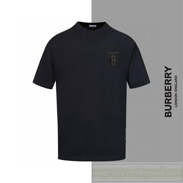 バーバリー コピー Tシャツ TBロゴ刺繍 エレガントミニマル 高品質 2色展開 BURBERRY