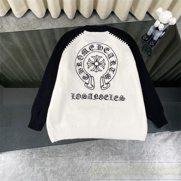 クロムハーツ コピー セーター 刺繍入り ロサンゼルス限定 ニット 入手困難 CHROME HEARTS