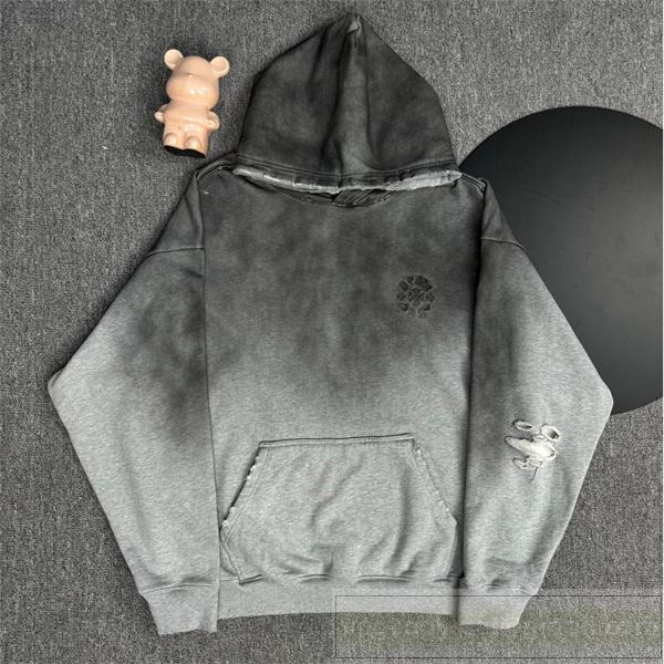 クロムハーツ 偽物 パーカー グラデーション クラッシュ加工 フーディー CHROME HEARTS