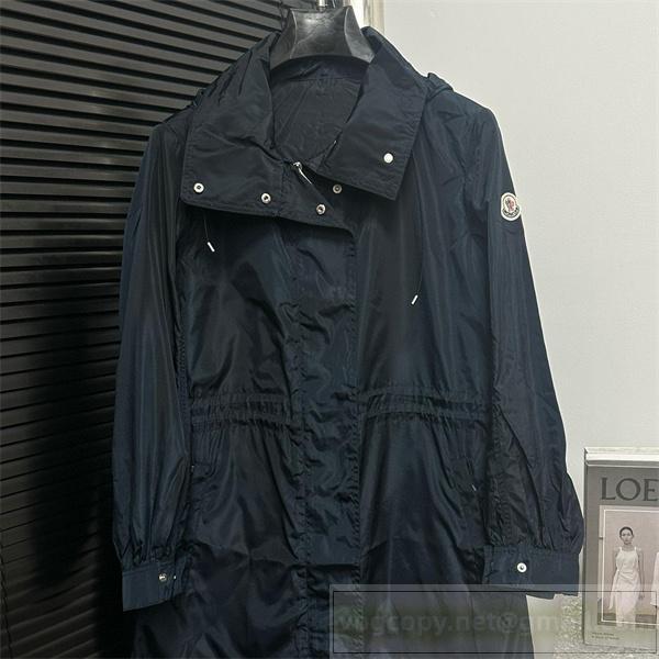 MONCLER コピー 上品＆軽量 ロングコート ウエストドローコード付き モンクレール
