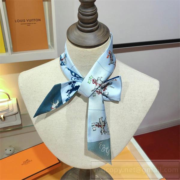  HERMES スーパーコピー ツイリー スカーフ ポップホースプリント シルク装飾アクセント エルメス