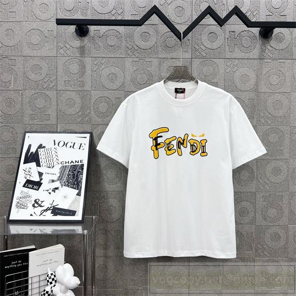 FENDI スーパーコピー Tシャツ モンスターアイ×ポップロゴ グラフィックプリント 着心地抜群 フェンディ