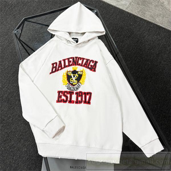 BALENCIAGA スーパーコピー パーカー 王冠エンブレム刺繍入り ストリート 新登場 バレンシアガ