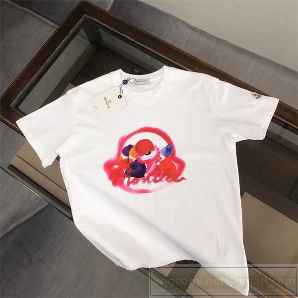 モンクレール 偽物 ポップアート風 Tシャツ 鮮やかなグラフィック アイキャッチ MONCLER
