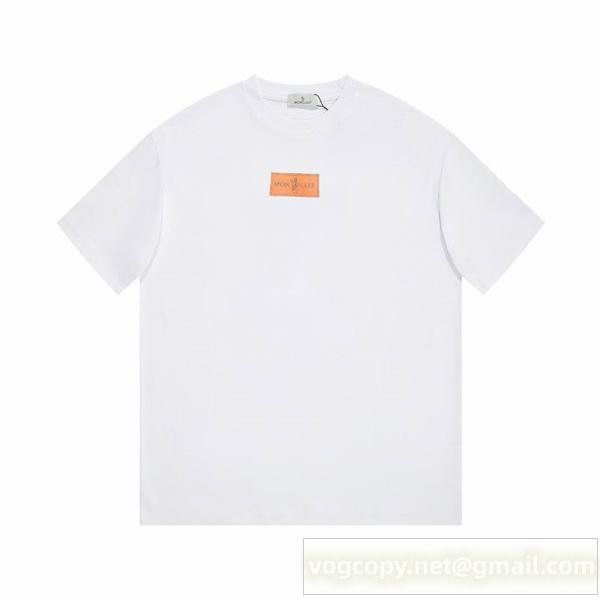 モンクレール コピー シグネチャーレザー パッチロゴ Tシャツ 上質感 カジュアル MONCLER