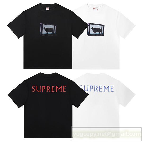  シュプリーム コピー Tシャツ シープグラフィック バックロゴ入り ストリートメンズ SUPREME