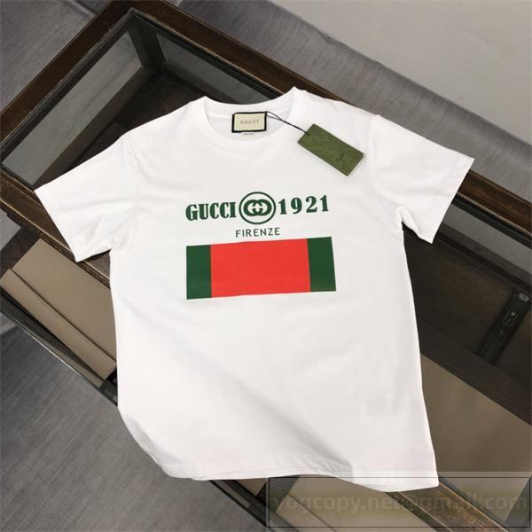  売れ筋 Gucc1 偽物 Tシャツ 1921 ロゴデザイン シンプル＆クラシック トレンド Gucc1