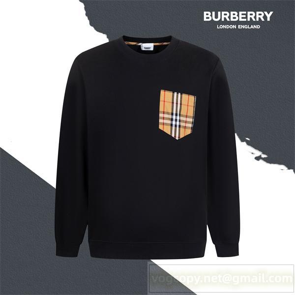 BURBERRY スーパーコピー トレーナー 上品な チェックポケット シンプル スタイリッシュ バーバリー