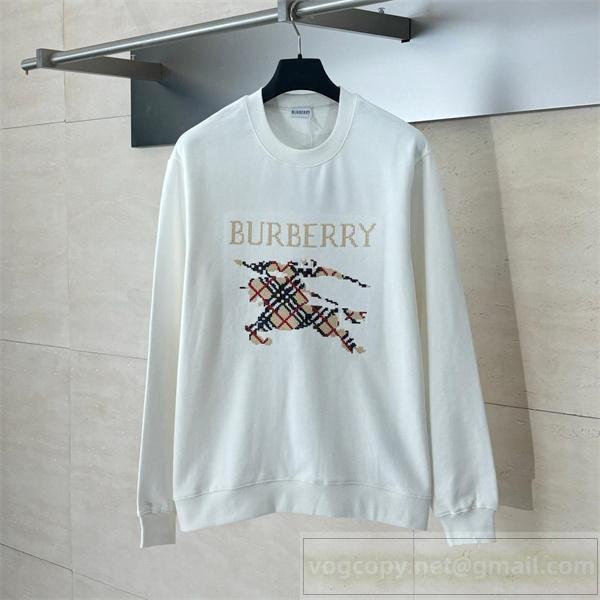バーバリー 偽物 トレーナー 高級感溢れる ロゴ刺繍 クラシック モード系 BURBERRY