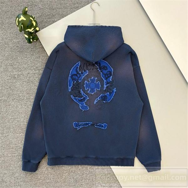 クロムハーツ スーパーコピー パーカー プレミアム 花刺繍 お洒落 CHROME HEARTS