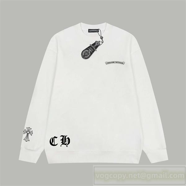 CHROME HEARTS コピー トレーナー 高級感溢れる クロス刺繍 ストリート クロムハーツ