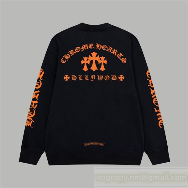 CHROME HEARTS コピー トレーナー  新作 プレミアム クロスロゴ刺繍  クロムハーツ