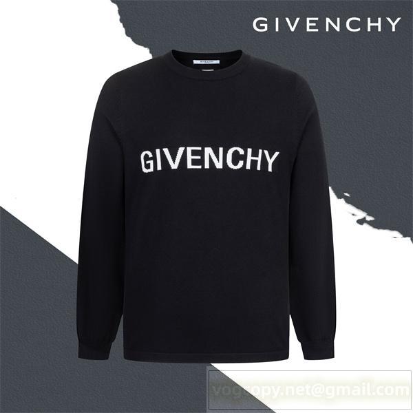 GIVENCHY コピー ラグジュアリー アイコニック ロゴデザイン ウールセーター ジバンシィ