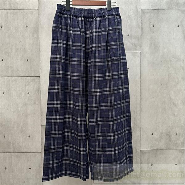 バレンシアガ スーパーコピー パンツ 注目 チェック柄 リラックス ワイドフィット BALENCIAGA