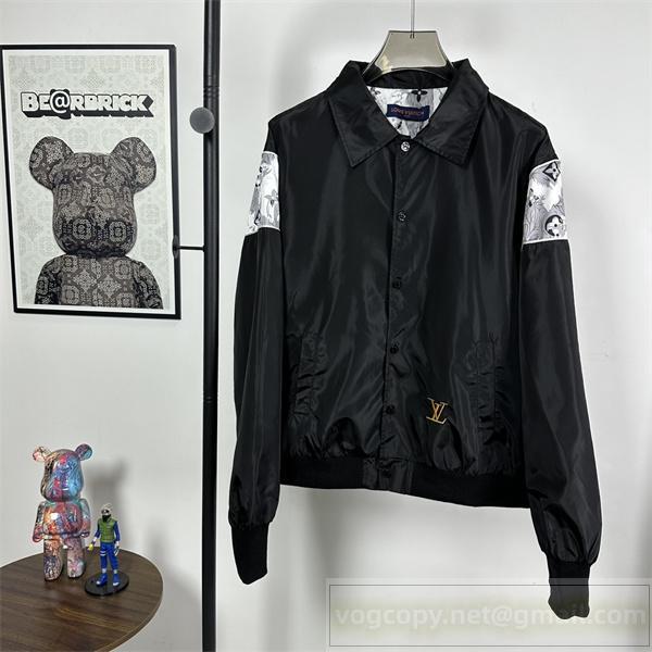 ルイヴィトン 偽物 ジャケット 限定 サテン グラフィック バイカラースリーブ LOUIS VUITTON