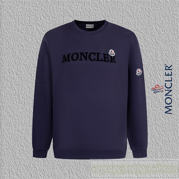 MONCLER コピー コットン スウェットシャツ 立体刺繍ロゴ アイコンパッチ モンクレール