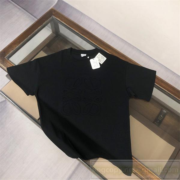  LOEWE スーパーコピー Tシャツ アナグラム ロゴ 刺繍 ミニマル クルーネック ロエベ