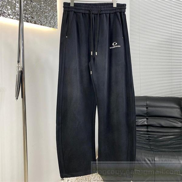 バレンシアガ 偽物 スウェットパンツ サイドライン ロゴプリント リラックスフィット BALENCIAGA
