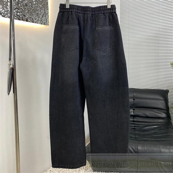 BALENCIAGA コピー デニムパンツ サイドビッグロゴ ストレートシルエット バレンシアガ