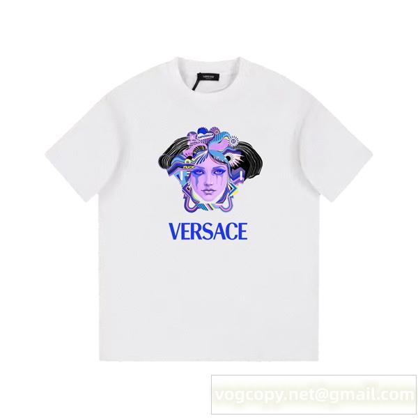  ヴェルサーチ スーパーコピー 本格派 メデューサプリント ラグジュアリー Tシャツ VERSACE