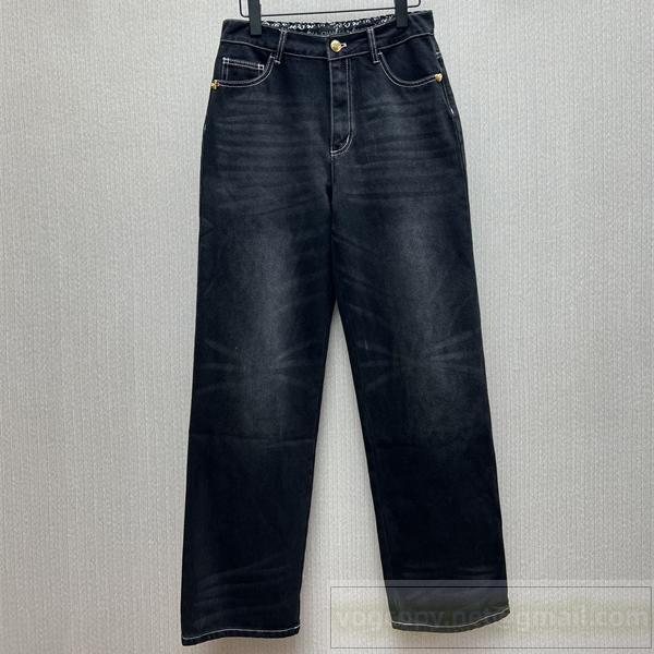 CH 偽物 ジーンズ シンプル スタイリッシュ ブラックデニム ストレートライン CH