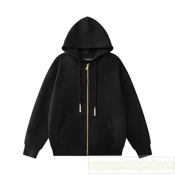 希少 ルイヴィトン 偽物 パーカー ジップアップ フーディー シンプル 着心地抜群 LOUIS VUITTON