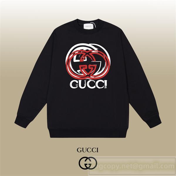 Gucc1 コピー トレーナー ダブルG ロゴプリント カジュアル モダン 着心地抜群 Gucc1