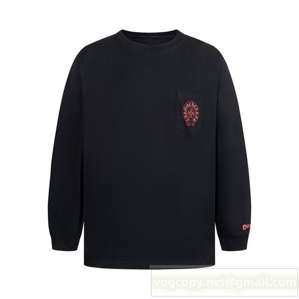 CHROME HEARTS コピー ファイヤーオブラブ コミックプリント 長袖Tシャツ クロムハーツ