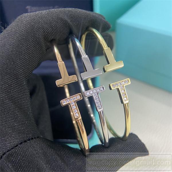  Tiffany&Co 偽物 バングル Tモチーフ シンプル モダン エレガント アクセサリー ティファニー