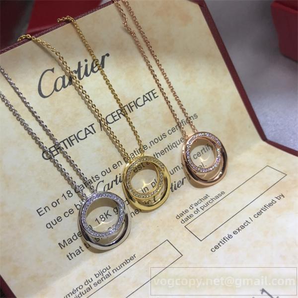  新作 Cartier 偽物 ネックレス ダブルサークル ラグジュアリー ペンダント カルティエ