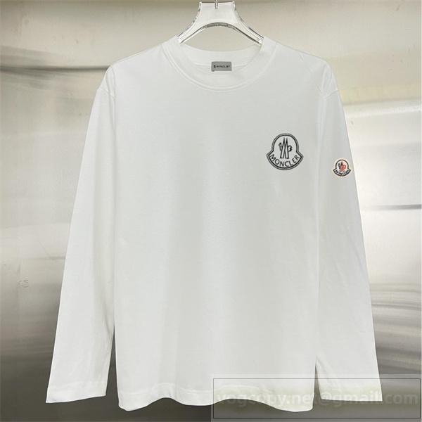 高級 モンクレール コピー 長袖Tシャツ ビッグロゴ ワッペン付き カジュアル MONCLER
