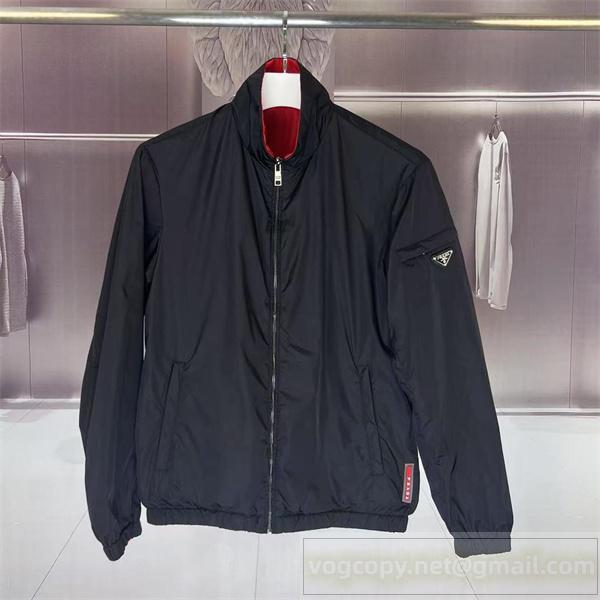 プラダ コピー ジャケット 定番シルエット シンプルデザイン 高級感アウター PRADA
