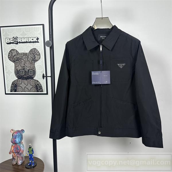 PRADA スーパーコピー ジャケット プレミアム ロゴワッペン 高級感アウター 希少 プラダ