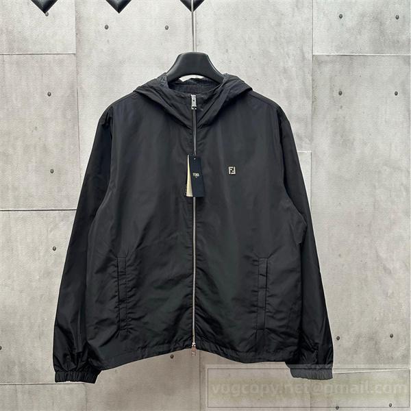 フェンディ 偽物 ジャケット ミニマル フード付き シンプル カジュアル アウター FENDI 