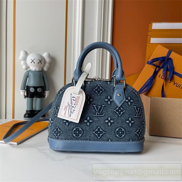 ルイヴィトン 偽物 ハンドバッグ プレミアム ブルーデニム 期間限定 人気 LOUIS VUITTON