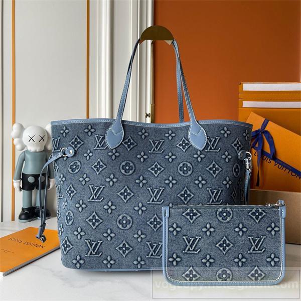 ルイヴィトン スーパーコピー トートバッグ デニムモノグラム 大容量ポーチ 上質 LOUIS VUITTON