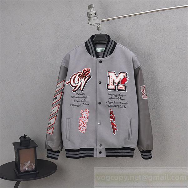 Off-White スーパーコピー ジャケット 渋格 グレー ブラック モダン おすすめ オフホワイト