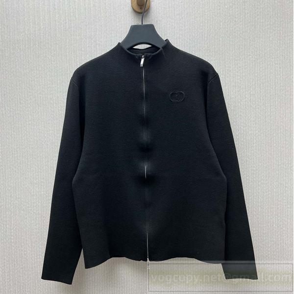 DIOR 偽物 シンプル ジップアップ カーディガン モダン 上質 ミニマル スタイル ディオール